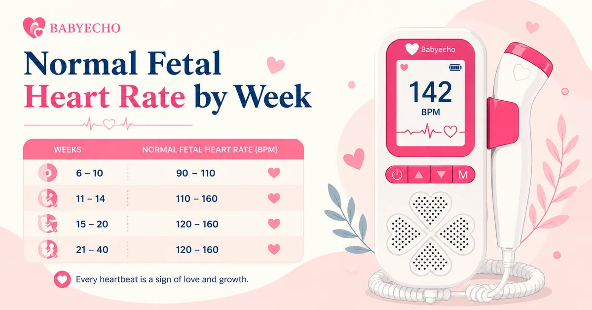 Normal fetal heart rate by week guide — fetal doppler heart rate chart