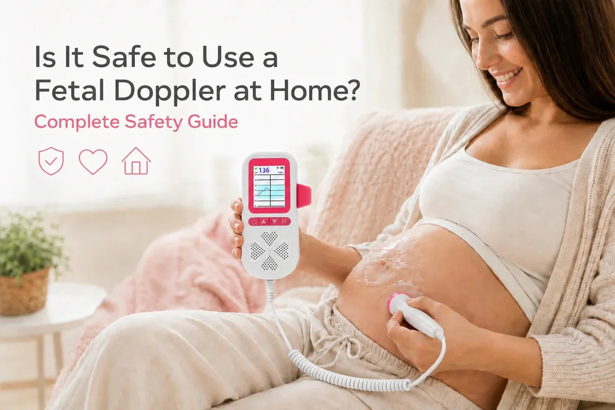 BabyEcho blog cover — Is It Safe to Use a Fetal Doppler at Home? (Comple