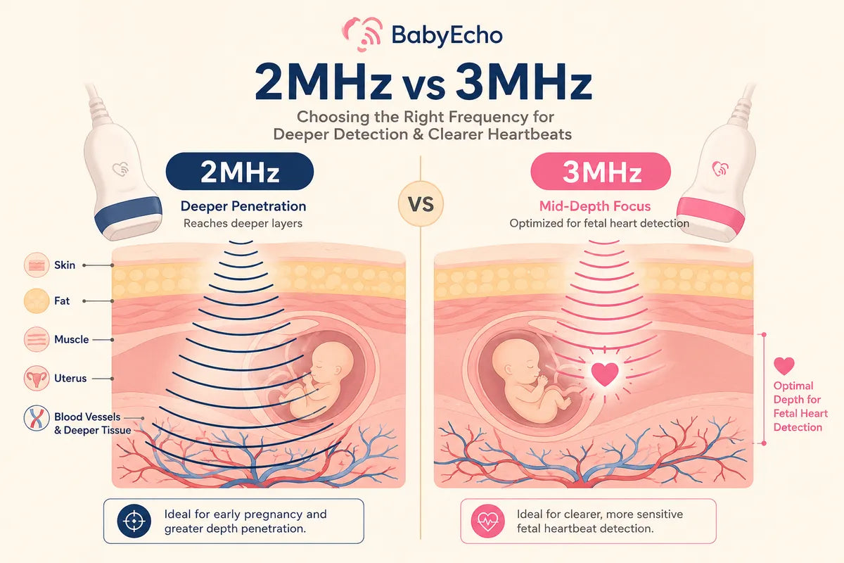 2MHz vs 3MHz fetal doppler probe frequency comparison
