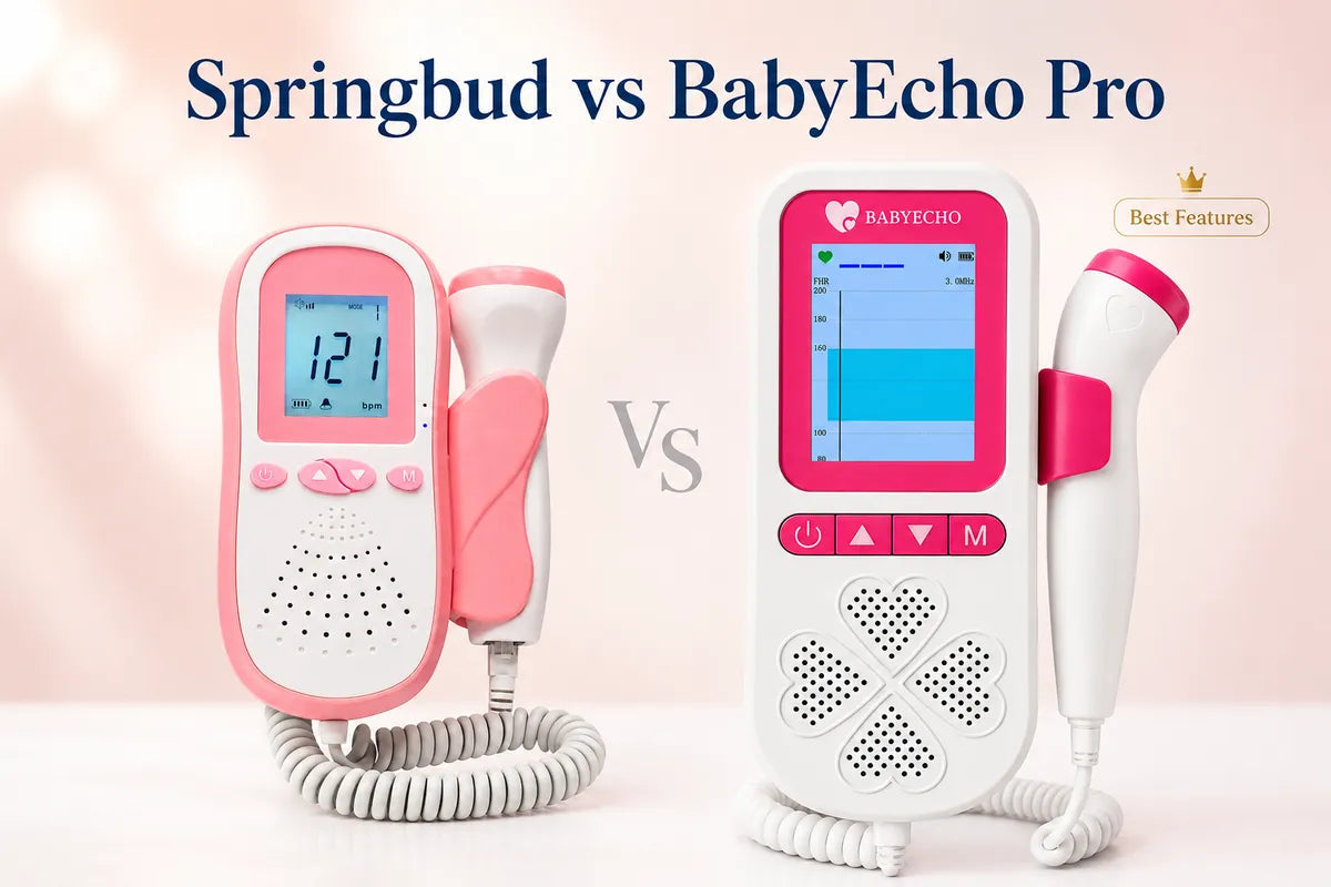 Fetal doppler brand comparison - babyecho vs springbud neeva wellness baby