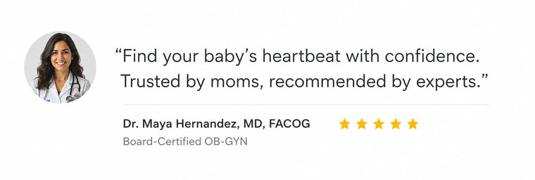 OB recommended BabyEcho fetal doppler for at-home bonding