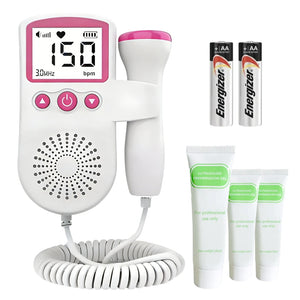 BabyEcho Fetal Doppler Standard with ultrasound gel and batteries